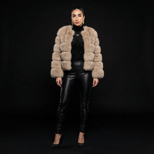 Velour FOX Fur | Coffee – close up | LoveYours Collection