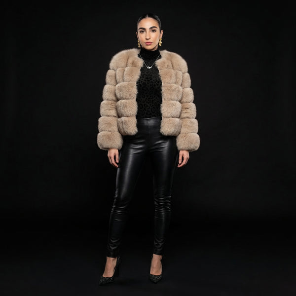 Velour FOX Fur | Coffee – close up | LoveYours Collection
