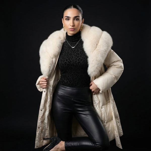 Velour FOX Fur | Cream – close up | LoveYours Collection