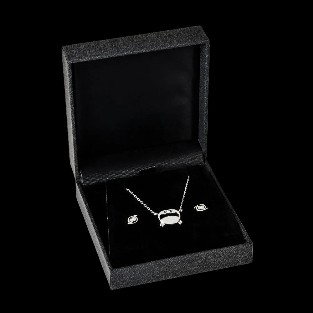 Cancer jewellery gift box set sterling silver 925 necklace and earrings | LoveYours Collection