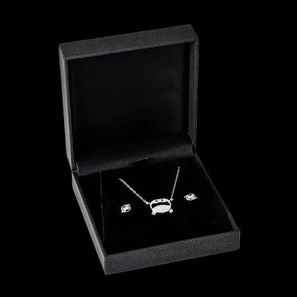 Cancer jewellery gift box set sterling silver 925 necklace and earrings | LoveYours Collection
