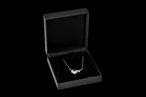 Capricorn constellation necklace sterling silver 925 Swarovski crystals – detail view | LoveYours Collection