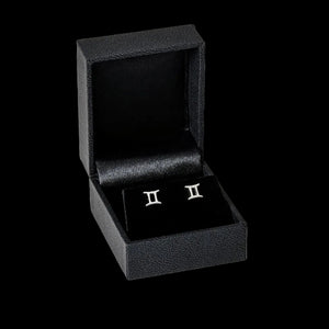 Gemini zodiac earrings sterling silver 925 Swarovski crystals – gift box presentation | LoveYours Collection