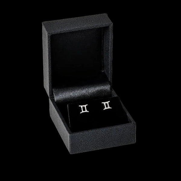 Gemini zodiac earrings sterling silver 925 Swarovski crystals – gift box presentation | LoveYours Collection