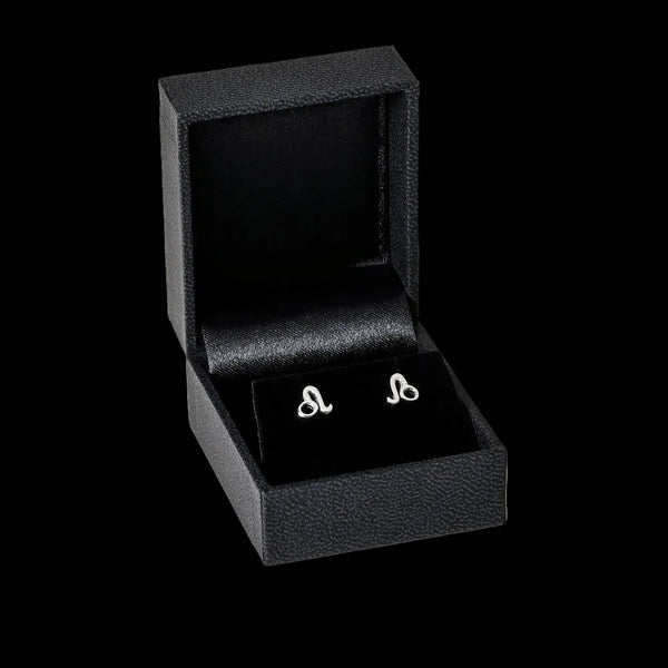 Leo zodiac earrings sterling silver 925 Swarovski crystals – detail view | LoveYours Collection