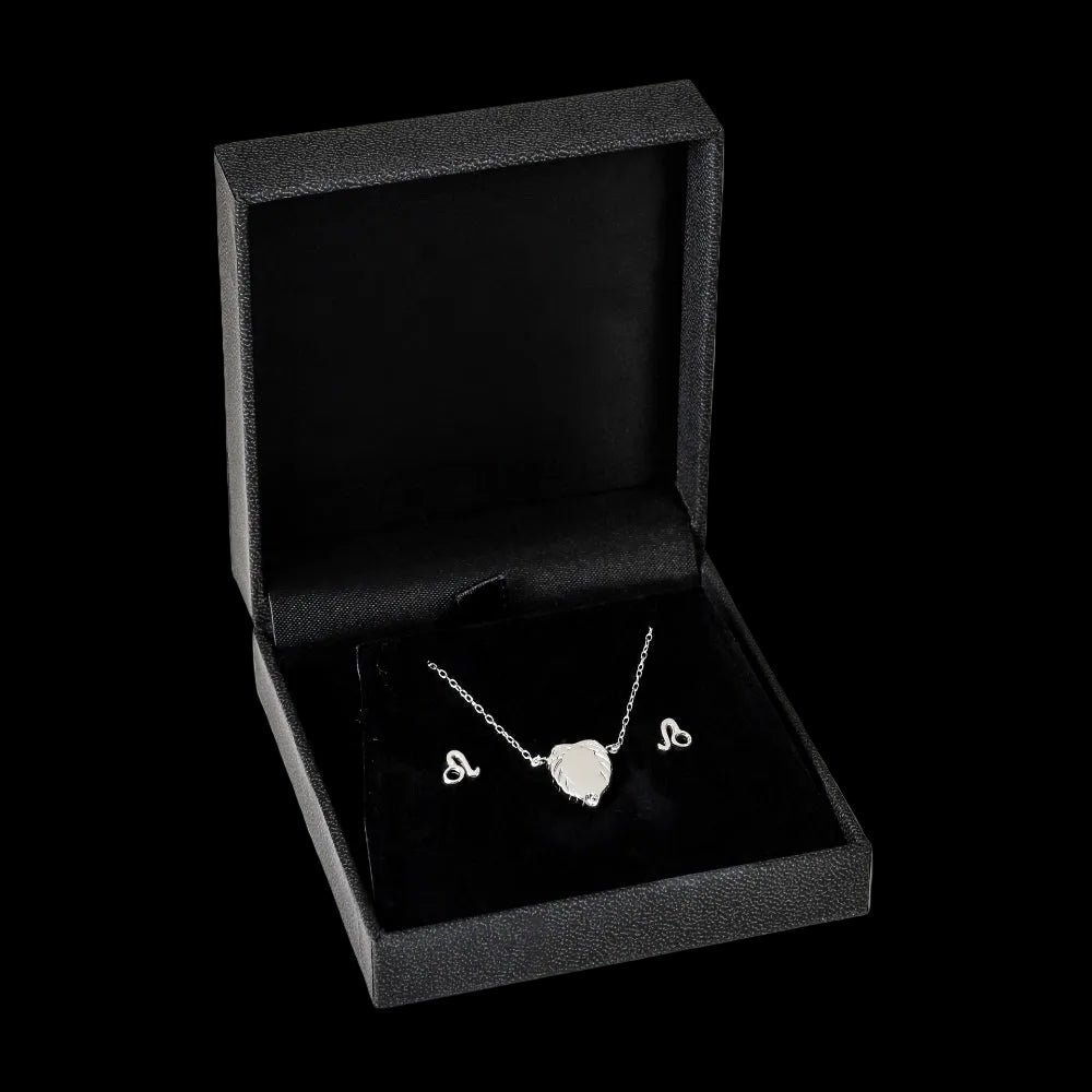 Leo jewellery gift box set sterling silver 925 necklace and earrings | LoveYours Collection