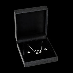 Libra jewellery gift box set sterling silver 925 necklace and earrings | LoveYours Collection
