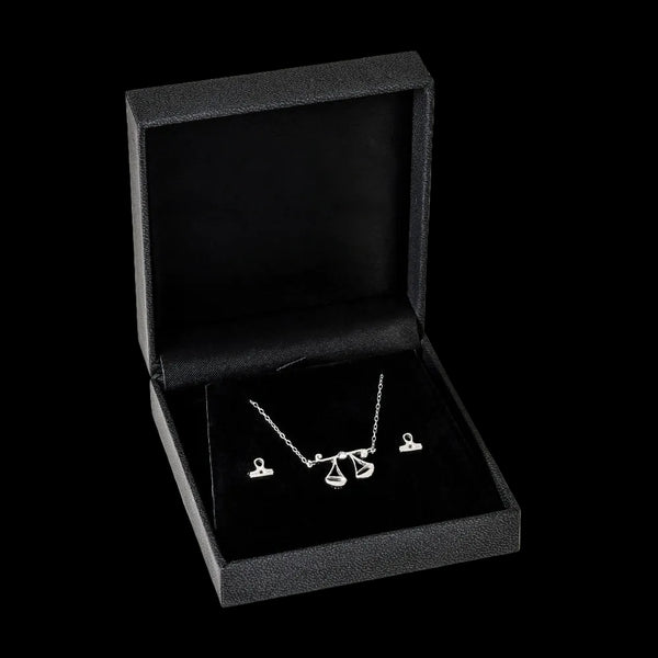 Libra jewellery gift box set sterling silver 925 necklace and earrings | LoveYours Collection