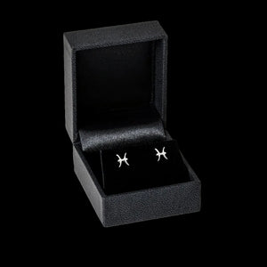 Pisces zodiac earrings sterling silver 925 Swarovski crystals – gift box presentation | LoveYours Collection