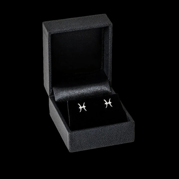 Pisces zodiac earrings sterling silver 925 Swarovski crystals – gift box presentation | LoveYours Collection