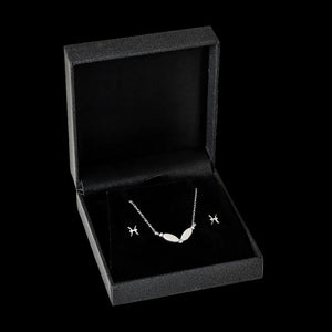 Pisces jewellery gift box set sterling silver 925 necklace and earrings | LoveYours Collection