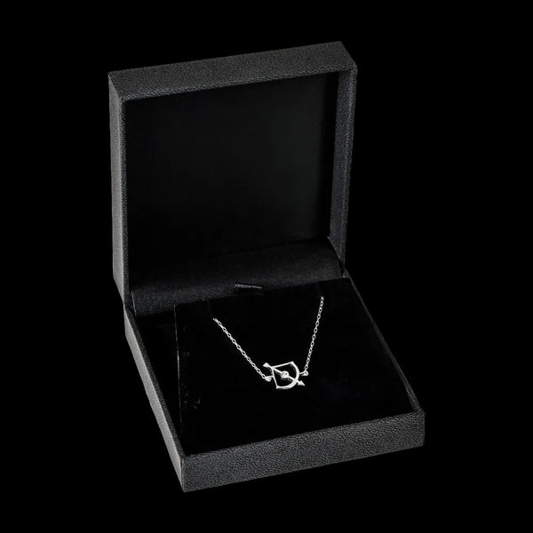 Sagittarius constellation necklace sterling silver 925 Swarovski crystals – detail view | LoveYours Collection