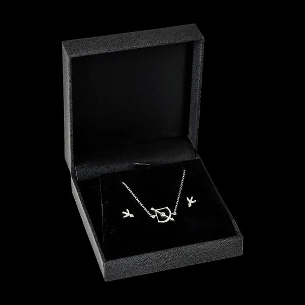 Sagittarius jewellery gift box set sterling silver 925 necklace and earrings | LoveYours Collection
