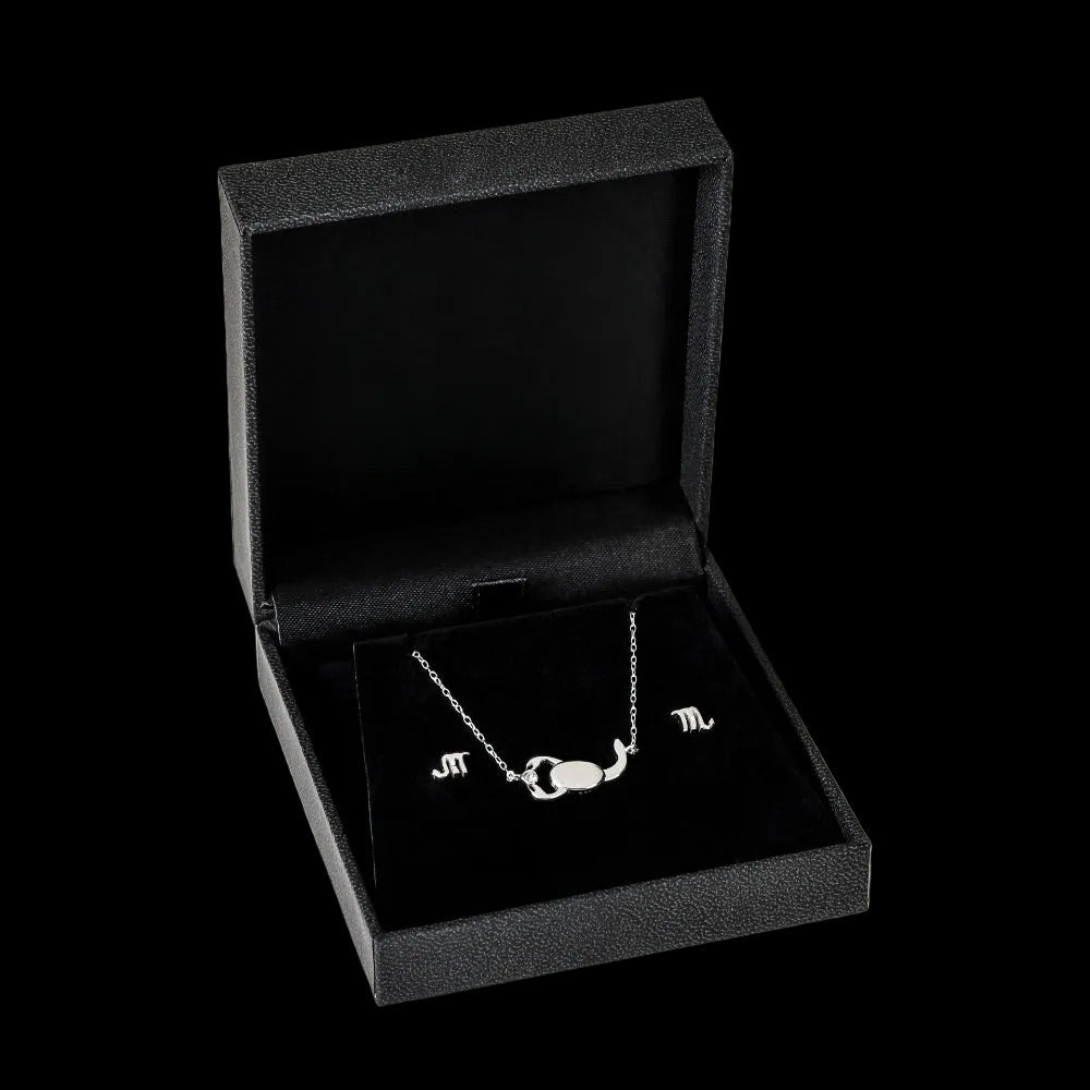 Scorpio jewellery gift box set sterling silver 925 necklace and earrings | LoveYours Collection
