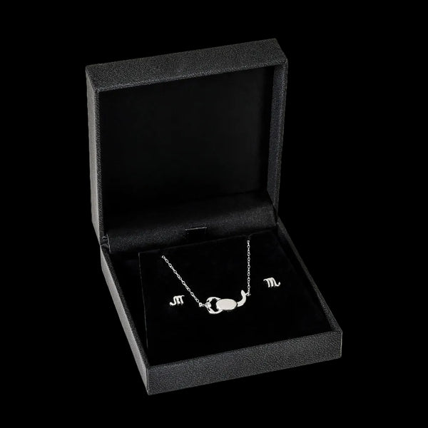 Scorpio jewellery gift box set sterling silver 925 necklace and earrings | LoveYours Collection